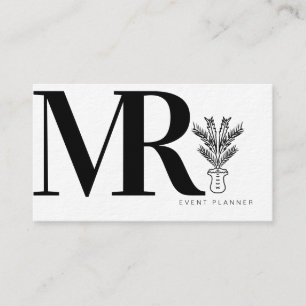 Tarjeta De Visita Árbol de palma blanco negro monocromo negrita mode