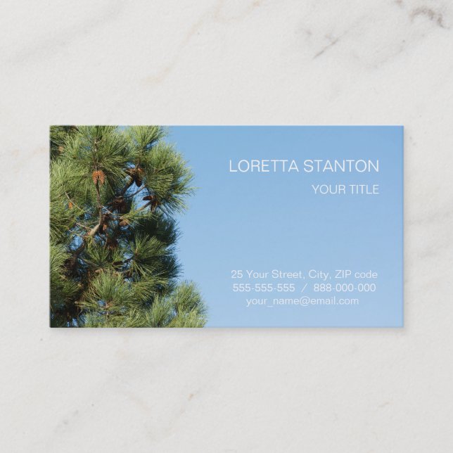 Tarjeta De Visita Árbol de pinos (Anverso)