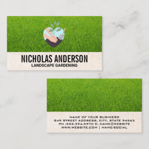 Tarjeta De Visita Árbol de plantación de paisajes