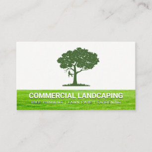 Tarjeta De Visita Árbol de recorte de paisajismo   Césped