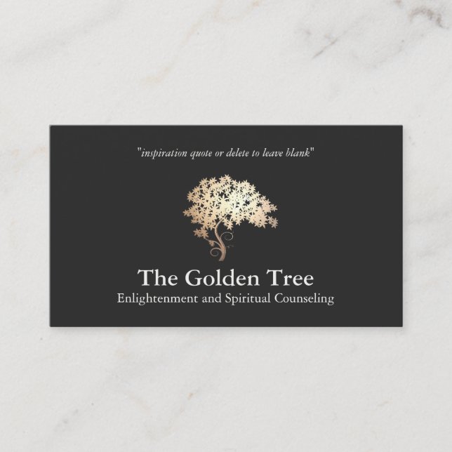 Tarjeta De Visita Árbol de salud y bienestar natural y alternativo (Anverso)