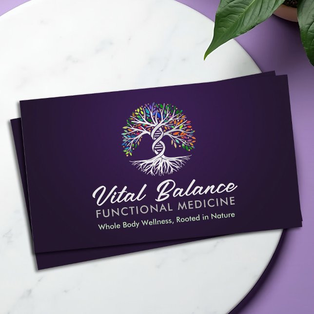 Tarjeta De Visita Árbol de vida Doble Helix ADN Medicina funcional (Subido por el creador)