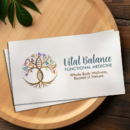 Tarjeta De Visita Árbol de vida Doble Helix ADN Medicina funcional