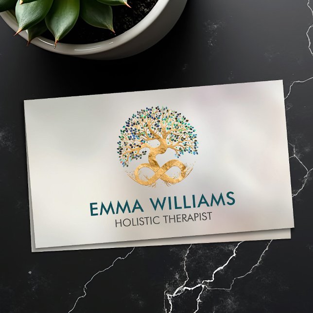 Tarjeta De Visita Árbol de vida - Infinito - Hojas de conchas de Aba (Subido por el creador)