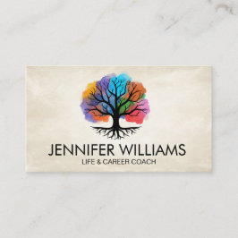 Tarjeta De Visita Árbol de vida - Yggdrasil - Tinta acuarela