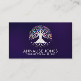 Tarjeta De Visita Árbol de yoga de la vida - Madre de la perla