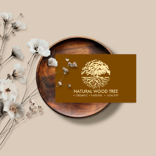 Tarjeta De Visita árbol del bosque marrón de la naturaleza