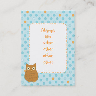 Tarjeta De Visita Árbol del corazón del búho