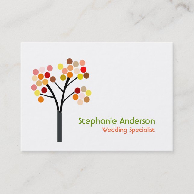 Tarjeta De Visita Árbol del otoño (Anverso)