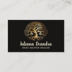 Tarjeta De Visita Árbol dorado de la vida