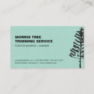 Tarjeta De Visita Árbol Evergreen   Fondo de textura verde
