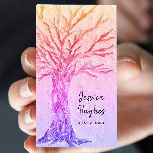 Tarjeta De Visita Árbol genealógico de familia de historia