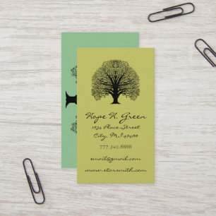Tarjeta De Visita Árbol giratorio Lime y BLack