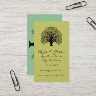 Tarjeta De Visita Árbol giratorio Lime y BLack