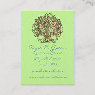 Tarjeta De Visita Árbol giratorio limón y marrón