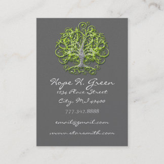 Tarjeta De Visita Árbol giratorio limón y marrón