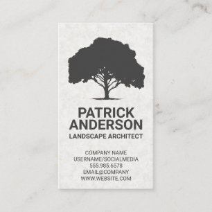 Tarjeta De Visita Árbol grande   Gardener