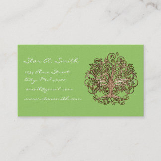 Tarjeta De Visita Árbol limón y marrón