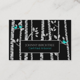 Tarjeta De Visita *~* Árbol Médica Árboles pájaros azules Arborismo