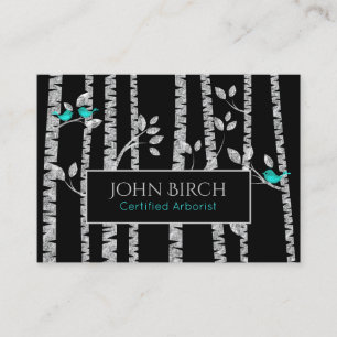 Tarjeta De Visita *~* Árbol Médico Birch Trees Aves Azules Arborista