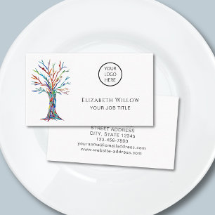 Tarjeta De Visita Árbol mosaico de logotipo