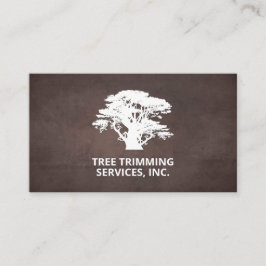 Tarjeta De Visita Árbol | Paisaje | Fondo de textura marrón