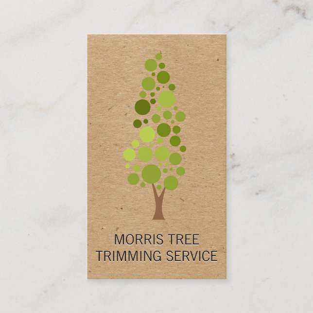 Tarjeta De Visita Árbol | Paisaje | Gardener (Anverso)