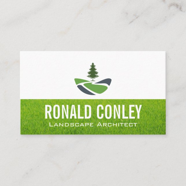 Tarjeta De Visita Árbol | Paisajismo | Gardener | Lawn (Anverso)