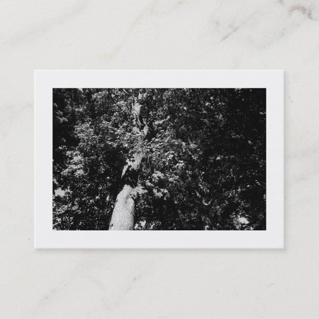 Tarjeta De Visita Árbol plano de Londres B&W, Mini foto (Anverso)