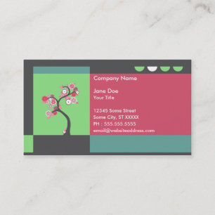 Tarjeta De Visita árbol retro