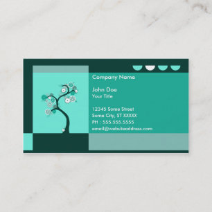 Tarjeta De Visita árbol retro