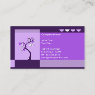 Tarjeta De Visita árbol retro