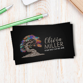 Tarjeta De Visita Árbol Sakura - Flor colorida