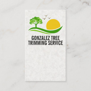 Tarjeta De Visita Árbol Sol Pájaros   Jardinería   Jardinero