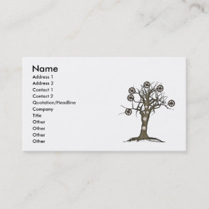 Tarjeta De Visita árbol steampunk