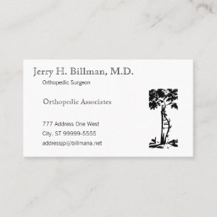 Tarjeta De Visita Árbol torcido ortopédico