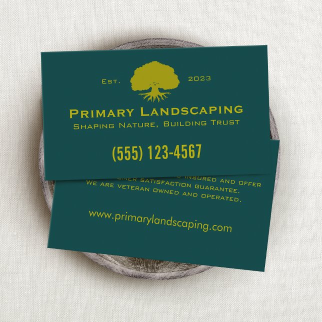 Tarjeta De Visita Árbol verde paisajista (Subido por el creador)