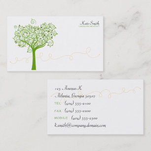 Tarjeta De Visita Árbol y remolque