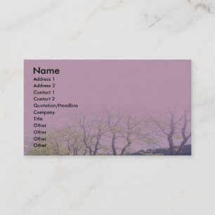 Tarjeta De Visita Árboles