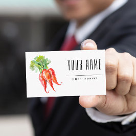 Tarjeta De Visita Árboles de acuarela simples dietistas nutricionist