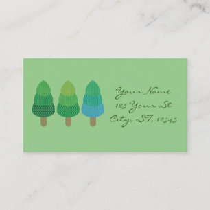 Tarjeta De Visita Árboles de bosques verdes Thunder_Cove