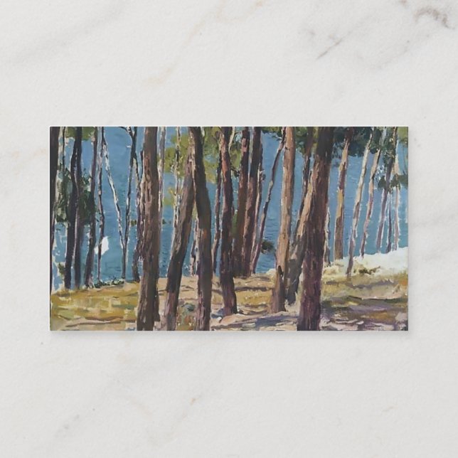 Tarjeta De Visita Árboles de pino de Joaquín Sorolla- (Reverso)
