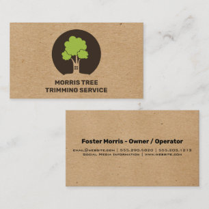 Tarjeta De Visita Árboles   Logotipo de paisajismo