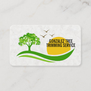 Tarjeta De Visita Árboles Pájaros Paisaje   Jardinería   Jardinero