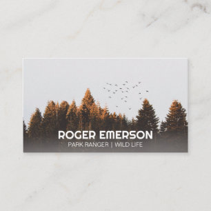 Tarjeta De Visita Árboles y aves   Exterior
