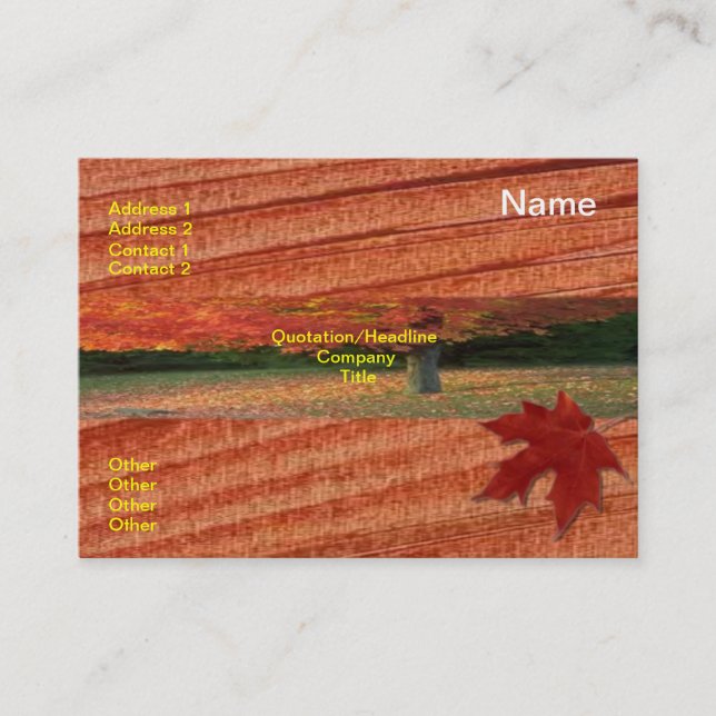 Tarjeta de visita Arborist (Anverso)