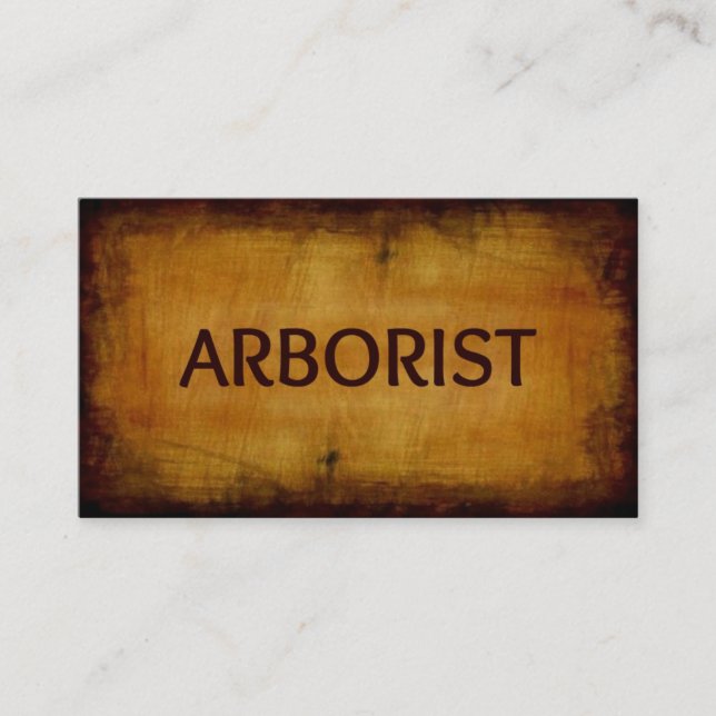 Tarjeta de visita Arborist Antique Brusht Wood (Anverso)