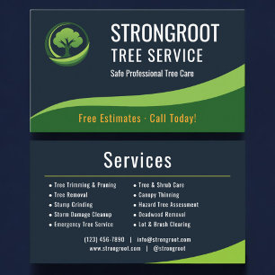 Tarjeta De Visita Arborista de servicio de árboles