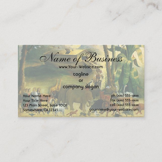 Tarjeta De Visita Arca de Noah de Joseph Henry Hidley (Anverso)