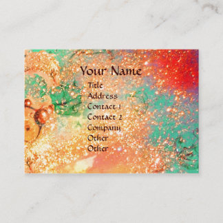 Tarjeta De Visita ARCADIA, MAGIC GOLKLES FLORALES ROJO PISO Verde